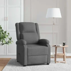 vidaXL lænestol stof mørkegrå