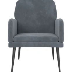vidaXL lænestol 62x79x79 cm velour mørkegrå