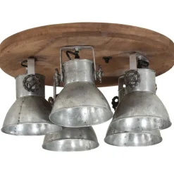 vidaXL loftlampe 50x50x25 cm 25 W E27 vintagesølv