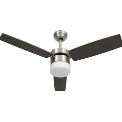 vidaXL loftventilator med lys og fjernbetjening 108 cm mørkebrun