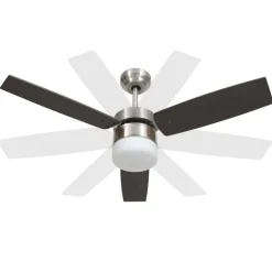 vidaXL loftventilator med lys og fjernbetjening 108 cm mørkebrun