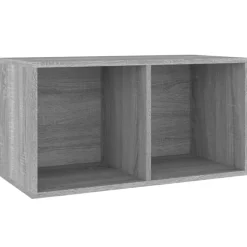 vidaXL lp-reol 71x34x36 cm konstrueret træ grå sonoma-eg