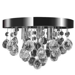 vidaXL lysekrone krystaldesign plexiglas krom
