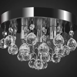 vidaXL lysekrone krystaldesign plexiglas krom