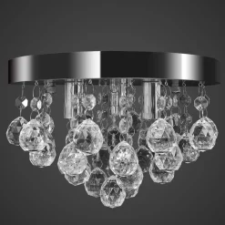 vidaXL lysekrone krystaldesign plexiglas krom