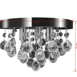 vidaXL lysekrone krystaldesign plexiglas krom