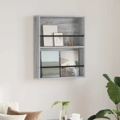 vidaXL Magasin Rack Grå Sonoma 60 x 12 x 70 cm Konstrueret træ