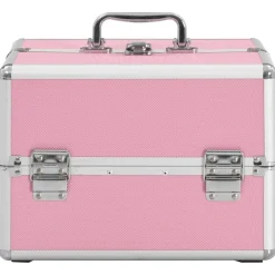 vidaXL makeupkuffert 22 x 30 x 21 cm pink aluminium