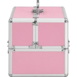 vidaXL makeupkuffert 22 x 30 x 21 cm pink aluminium