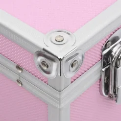 vidaXL makeupkuffert 37 x 24 x 40 cm pink aluminium