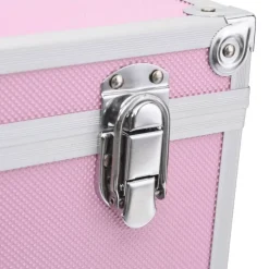 vidaXL makeupkuffert 37 x 24 x 40 cm pink aluminium