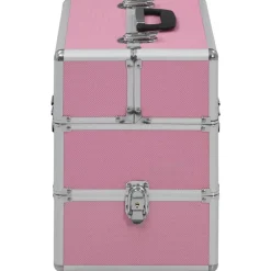 vidaXL makeupkuffert 37 x 24 x 35 cm pink aluminium