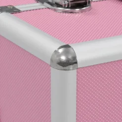 vidaXL makeupkuffert 37 x 24 x 35 cm pink aluminium