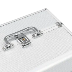 vidaXL makeupkuffert 22 x 30 x 21 cm sølvfarvet aluminium