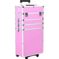 vidaXL makeupkuffert aluminium pink