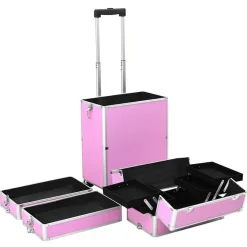 vidaXL makeupkuffert aluminium pink