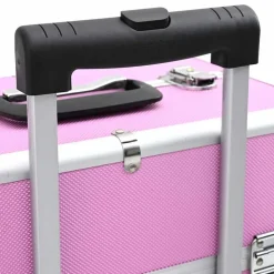 vidaXL makeupkuffert aluminium pink