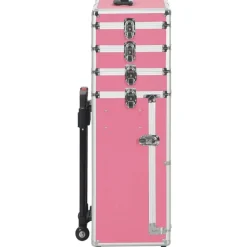 vidaXL makeupkuffert aluminium pink