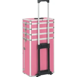 vidaXL makeupkuffert aluminium pink