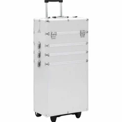 vidaXL makeupkuffert aluminium sølvfarvet
