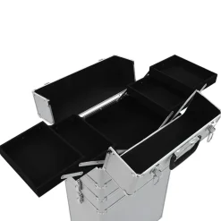 vidaXL makeupkuffert aluminium sølvfarvet