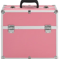 vidaXL makeupkuffert 38x23x34 cm pink aluminium
