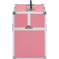 vidaXL makeupkuffert 38x23x34 cm pink aluminium