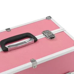 vidaXL makeupkuffert 38x23x34 cm pink aluminium