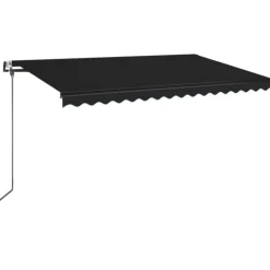 vidaXL markise m. LED + vindsensor 400x350 cm automatisk antracit