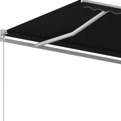 vidaXL markise 400x350 cm manuel betjening antracitgrå