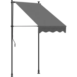 vidaXL markise 100x150 cm sammenrullelig stof og stål antracitgrå