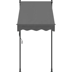 vidaXL markise 100x150 cm sammenrullelig stof og stål antracitgrå