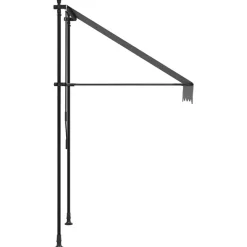 vidaXL markise 100x150 cm sammenrullelig stof og stål antracitgrå
