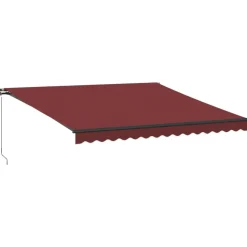 vidaXL markise 400x350 manuel betjening bordeauxfarvet