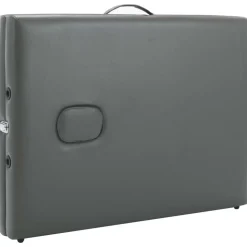vidaXL massagebord med 3 zoner aluminiumsstel 186 x 68 cm antracitgrå