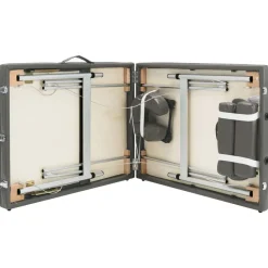 vidaXL massagebord med 3 zoner aluminiumsstel 186 x 68 cm antracitgrå