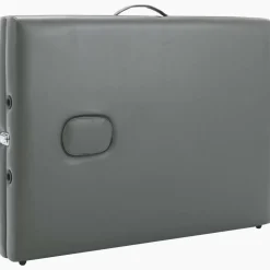 vidaXL massagebord med 2 zoner træstel antracitgrå 186 x 68 cm