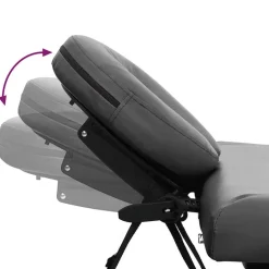 vidaXL massagebord med 4 zoner aluminiumsstel 186 x 68 cm antracitgrå