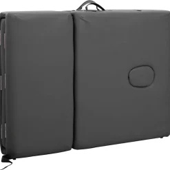 vidaXL massagebord med 4 zoner aluminiumsstel 186 x 68 cm antracitgrå