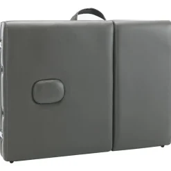 vidaXL massagebord med 4 zoner træstel 186x68 cm antracitgrå