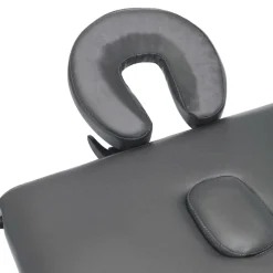 vidaXL massagebord med 3 zoner træstel 186x68 cm antracitgrå