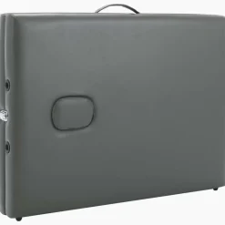 vidaXL massagebord med 3 zoner træstel 186x68 cm antracitgrå