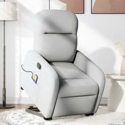 vidaXL massagestol med løftefunktion stof skygrå