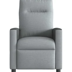 vidaXL massagestol stof lysegrå
