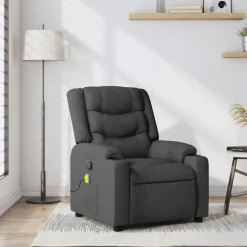vidaXL massagestol stof mørkegrå