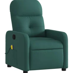vidaXL massagestol stof mørkegrøn