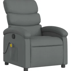 vidaXL massagestol stof mørkegrå