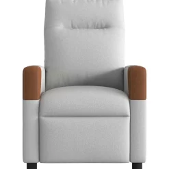 vidaXL massagestol stof skygrå