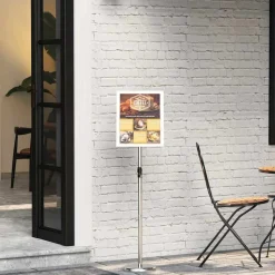 vidaXL Messeskærme Sølv 30 x 25 x 128 cm Aluminium
