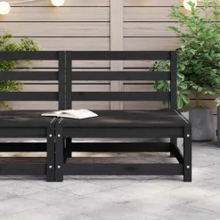 vidaXL midtermodul til havesofa massivt fyrretræ sort